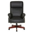 thumbnail image 3 of Executive High Back Chair with Black Vinyl and Brass Finish Nail Trim Upholstery, 3 of 5