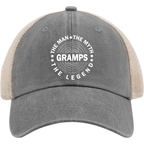 Gramps The Man The Myth The Legend Golf Hats Cycling Caps for Grandma