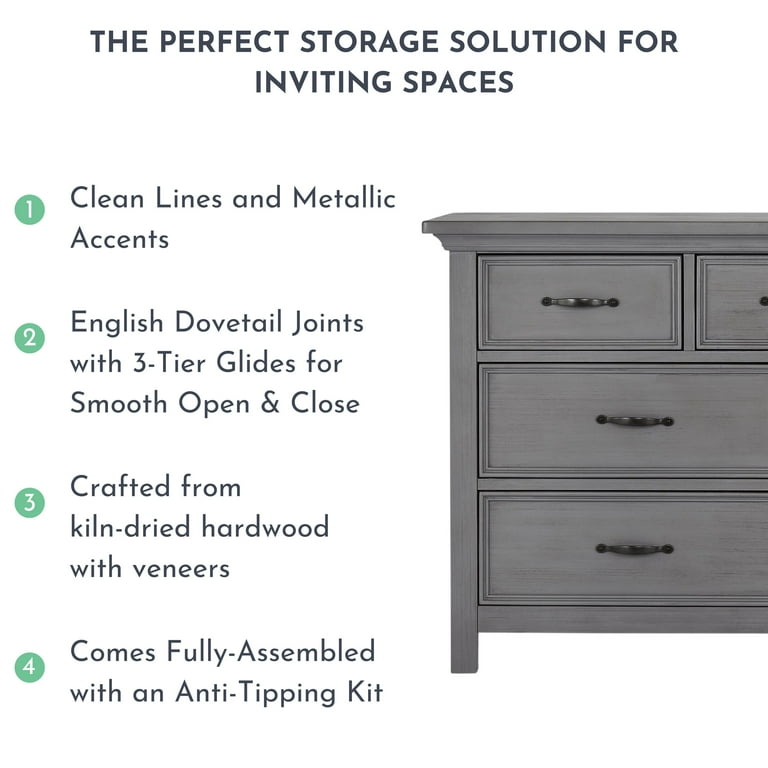 Evolur belmar double dresser sale in weathered white
