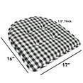 Checkered Memory Foam UShape NonSlip Chair Cushion Pad 4 Pack Black