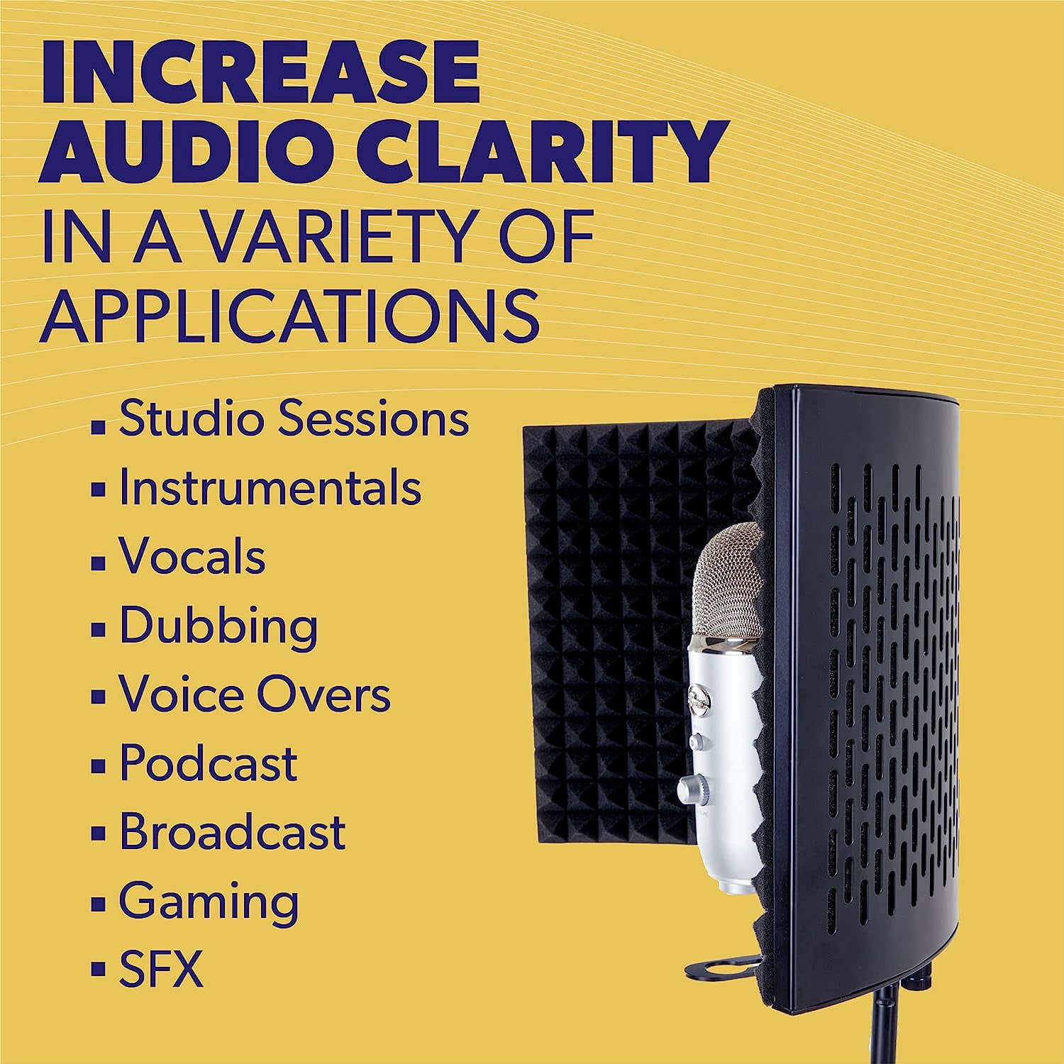 AUPHONIX PRO Isolation Shield - Microphone Reflection Filter for Recording - Mic Studio Equipment