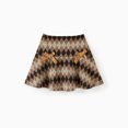 thumbnail image 6 of PatPat Girls Clothes Long Sleeve Skirt Set Velvet Crop Top and Bows Plaid Dress 2-Piece School Outfit Coffee Holidays Sizes 4-12Y, 6 of 9