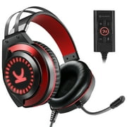 Gaming Headset, VANKYO CM7000 Pro PS4 Headset with 7.1 Surround Sound Stereo, Over Ear Gaming Headphones with Noise Canceling Mic & 3.5mm Audio/Mic Adapter for PC, PS5, Xbox One, Nintendo Switch
