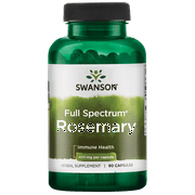 Swanson Full Spectrum Rosemary - Herbal Supplement Promoting Immune Health Support - Natural Formula to Help Defend The Body & Support Overall Wellness - (90 Capsules, 400mg Each)