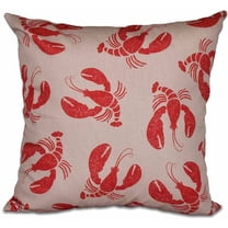 Simply Daisy 16" x 16" Lobster Fest Animal Print Pillow