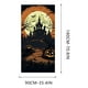 thumbnail image 3 of Cortina colgante para puerta de Halloween, suministros para diseño de escenas de fiestas y festivales, tela decorativa para colgar en el porche., 3 of 5