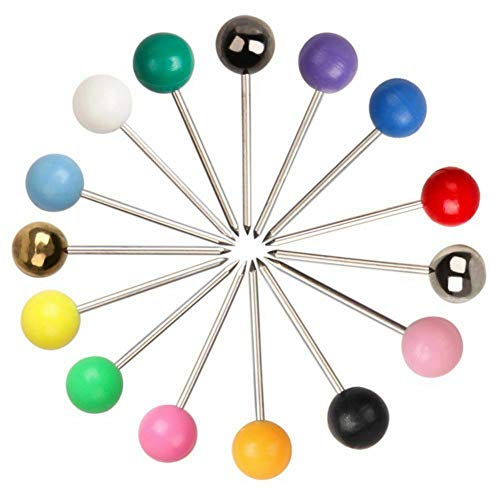100pcs Push Pins Drawing Pins Push Pins Map Tacks Drawing Pins, with Plastic Heads and Steel