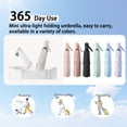 thumbnail image 5 of Mustarpicking UPF 50+ 100% UV Blocking Sun Umbrella, Compact Ultralight 220g, One-Touch Auto Open/Close, Wind & Water Resistant, Portable, Gift Box (30D-Pink), 5 of 5
