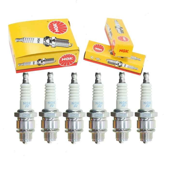6 pc NGK 1134 Standard Spark Plugs for 09482-00280 09482-00370 6073 883M 94701-00247 94702-00247 94709-00247 E3.32 E8RC QL78C TR24-10 Ignition Wire Secondary