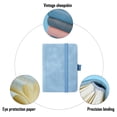 thumbnail image 3 of Couverture en Cuir avec Porte-Stylo, Rubans Marqueurs, Bleu, 3 of 5