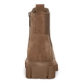 thumbnail image 2 of AQUA COLLEGE Womens Dark Taupe Beige Side Goring Back Pull-Tab Padded Slip Resistant Waterproof Priya Round Toe Block Heel Zip-Up Suede Booties 9.5 M, 2 of 3