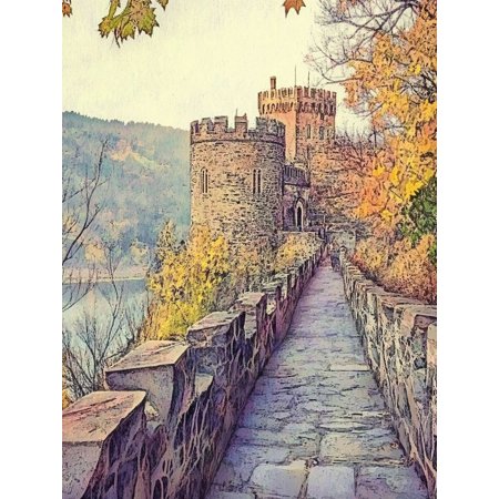 Autumn Castle Wall Canvas Print/Wall Art,Suitable for Living Room, Bedroom, Office, Hotel, and Restaurant Decoration.
