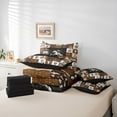thumbnail image 6 of Homewish Western Cowboy Cowgirl Bedding Comforter Set 7 Pieces, Brown Buffalo Patchwork Full Bedding Set, Rustic Farmhouse Reversible Fitted Sheet Flat Sheet, Luxury Bedroom Decor, 6 of 8