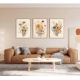 thumbnail image 2 of Arte de Pared UZXTFQU Vintage Flores Silvestres en Lienzo 3 Piezas, 2 of 6