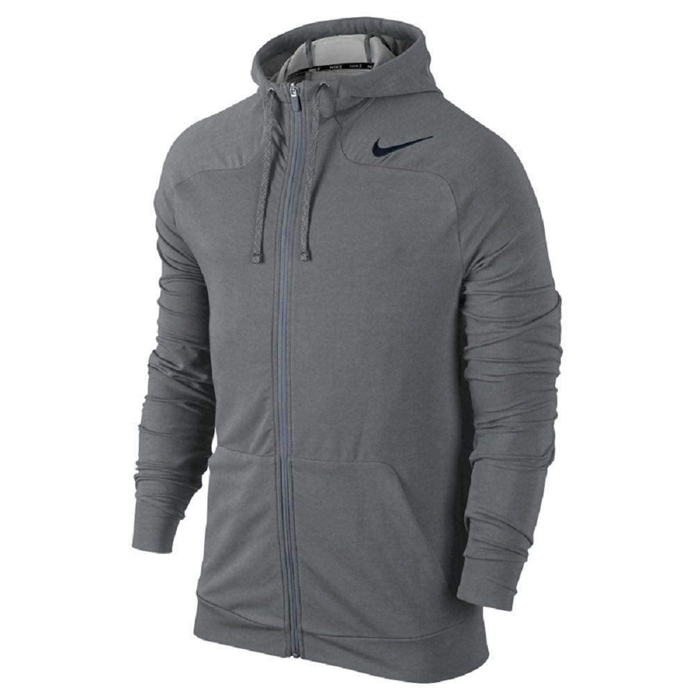 Nike Men's Dri-Fit Touch Full Zip Hoodie Jacket 789979 Gray X-Large ...