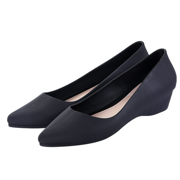 Utoimkio Wedge Sandals for Women Wide Width Summer Solid Color Jelly Shoes Non-slip Soft Bottom Women's Shoe Sandals