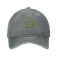 thumbnail image 1 of ZICANCN Adjustable Baseball Cap Women, Alphabet D Pattern Hats for Men Adult Washed Cotton Denim Baseball Caps Fashion, Gray, 1 of 6