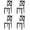 Black, variant on PAPROOS Dining Chairs Set of 4, Solid Wooden Dining Chairs with Padded Seat, Kitchen Chair with X-shaped Backrest for Dining Room, Oak