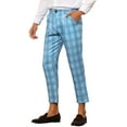 thumbnail image 5 of Lars Amadeus Plaid Dress Pants for Men's Slim Fit Ankle Length Cropped Trousers, 5 of 5