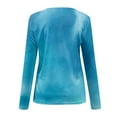 thumbnail image 5 of Zpanxa Women Long Sleeves Shirts V-Neck Loose Fit Fall Tunic Top Women Fall Tops Blue XXL, 5 of 5