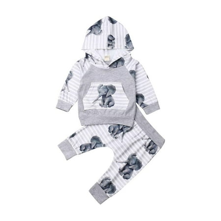 

Carolilly 2Pcs Baby Spring Tracksuits Long Sleeves Pullovers + Casual Pants for Toddlers Boys Girls