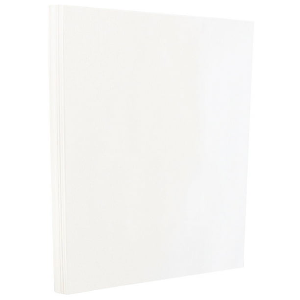 JAM Paper Glossy Cardstock, 8.5 x 11, White, 100 Sheets/Pack