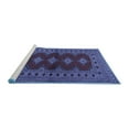 thumbnail image 2 of Ahgly Company Machine Washable Indoor Square Persian Blue Traditional Area Rugs, 7' Square, 2 of 4