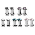 thumbnail image 1 of Acero Inoxidable Zirconia Tornillo Túneles Oreja Camilla Tapones 4 mm, 1 of 9