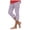 Light Purple, variant on Mnuaqn Women's Summer Elastic High Waisted Floral Capri Leggings Comfy Stretch Slim Knee Length Cropped Yoga Pants (XXL, Green)