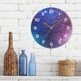 thumbnail image 7 of Dreamtimes Space Galaxy Wall Clock, 10 Inch Silent Non Ticking Round Clock Oil Painting Clock Easy to Read Clock for Living Room Bedroom Bathroom Home Decor, 7 of 7