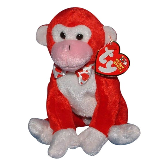 Ty Beanie Baby: Valentine Monkey | Stuffed Animal | MWMT's