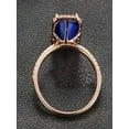 thumbnail image 2 of JeenJewels Sale: 1.50 Carat Blue Sapphire and Diamond Engagement Ring in 10k Rose Gold for Women on Sale, 2 of 2
