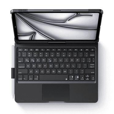 edaiser Swivel Keyboard Case Compatible with iPad Air 11 inch (M3/M2) 2025 & iPad Air 5th 4th Gen& iPad Pro 11-inch (4th-1st); Rotatable Cover with Pencil Holder, Trackpad, Backlit, Black