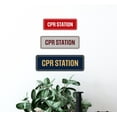 thumbnail image 3 of Standard Cpr Station Sign (Navy Blue/Gold) - Large 3" X 9", 3 of 4