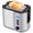 Stainless Steel, variant on 2-Slice Cool Touch Toaster – 6 Browning Levels, Extra Wide 1.25” Slots for Bagels & Thick Bread, Cancel Function, Compact, ETL Certified, Black