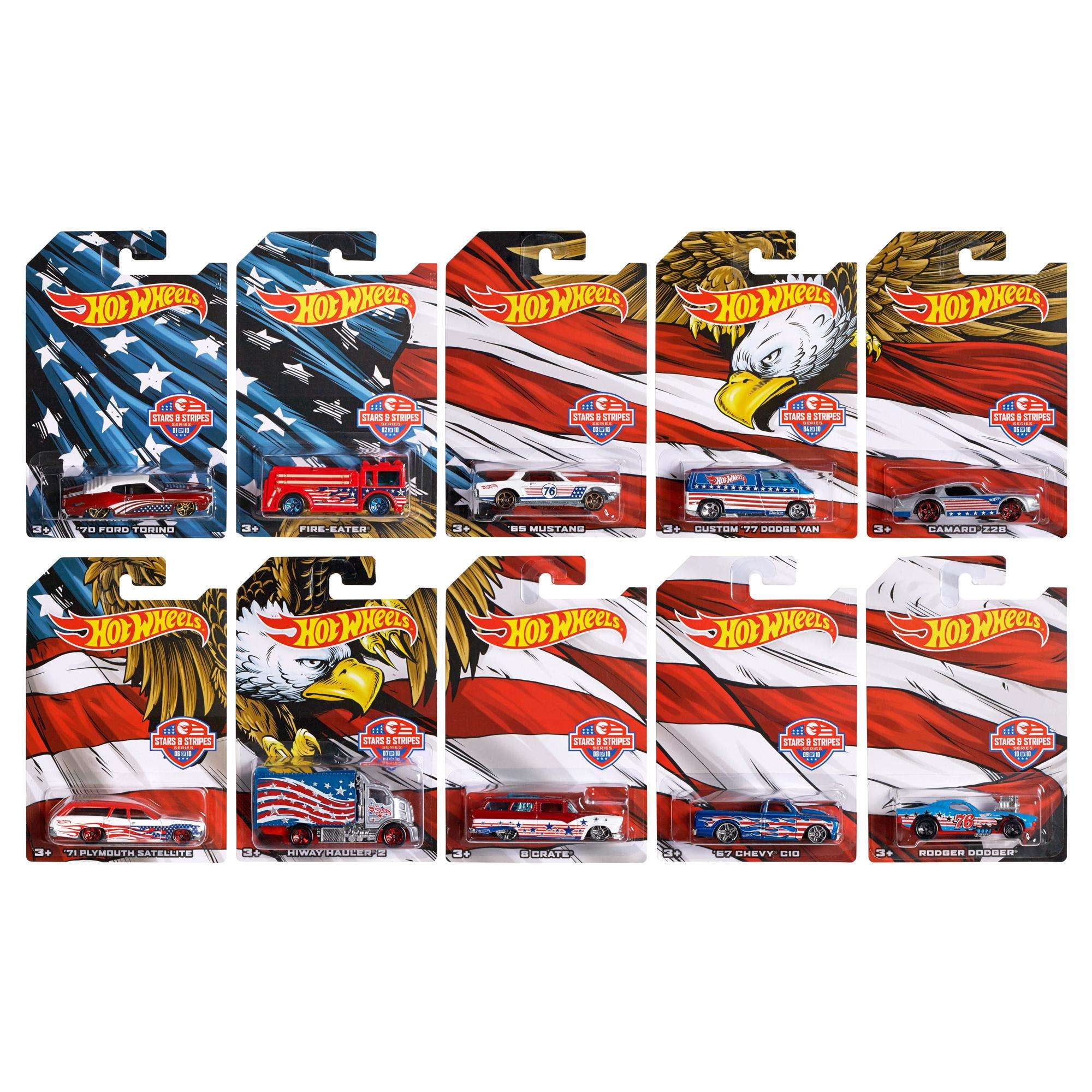 Finish your collection Hot Wheels Stars & Stripes Series Cars 