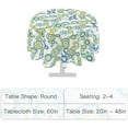 thumbnail image 6 of EWAYBY Round Tablecloth with Umbrella Hole and Zipper for Patio Garden (60" Round, Light Blue), 6 of 6