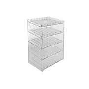 Azar Displays 5-tiered 40 Compartment Pegboard or Slatwall Cosmetic Counter Display 222685