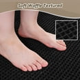 thumbnail image 5 of SIXHOME Bathroom Rugs Waffle Bath Rug Super Soft Absorbent Non Slip Bath Mat Beside Tub Rubber Backed Machine Washable Bathroom Rugs with Tassels Boho Bathroom Decor 24" x 48" Black, 5 of 5