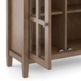 thumbnail image 4 of SIMPLIHOME Shaker Chaud en Bois Massif 32 Pouces de Large Armoire de Rangement Rustique Basse en Brun Vieilli Naturel Rustique, avec 2 Étagères Réglables, Porte en Verre Trempé, 4 of 5