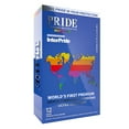 thumbnail image 3 of Pack of 12 Pride Ribbed Pleasure Triple Lubricated Latex Condoms Ultra Resistant Blue, 3 of 6