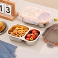 thumbnail image 2 of 1 Pack Stainless Steel Snack Containers with Lids, 2-Compartment 27oz Leakproof Snack Box for Kids & Adults, Reusable Food Storage Container for School, Office, Travel, Portion Control(A), 2 of 9