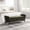 Olive Green, variant on CQSXDA 60 Inch Storage Bench Featuring Comfort Padded Teddy Cream Upholstery and Mid-Century Wooden Legs for Any Room