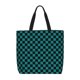 thumbnail image 1 of Easygdp Black And Teal Checkerboard Bolsa Tote para Mujer, Bolso de Hombro para Trabajo, Playa, Viajes, Compras y Supermercado, 1 of 7
