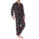 thumbnail image 2 of Balery Paisley1 Pijama para Hombre de Dos Piezas con Manga Larga, Conjunto de Dormir y Descanso Suave con Bolsillos-Small, 2 of 7