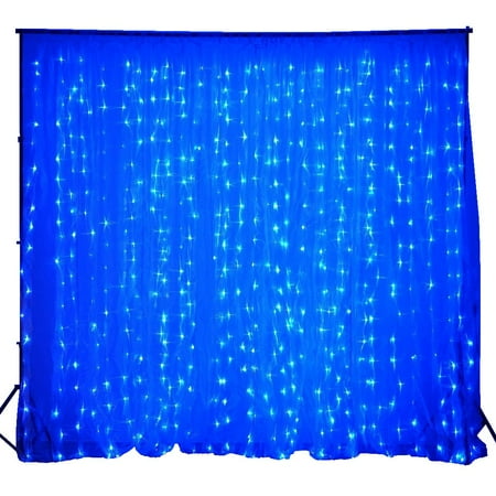 Efavormart 20 Ft X 10 Ft Led Lights Organza Backdrop Curtain