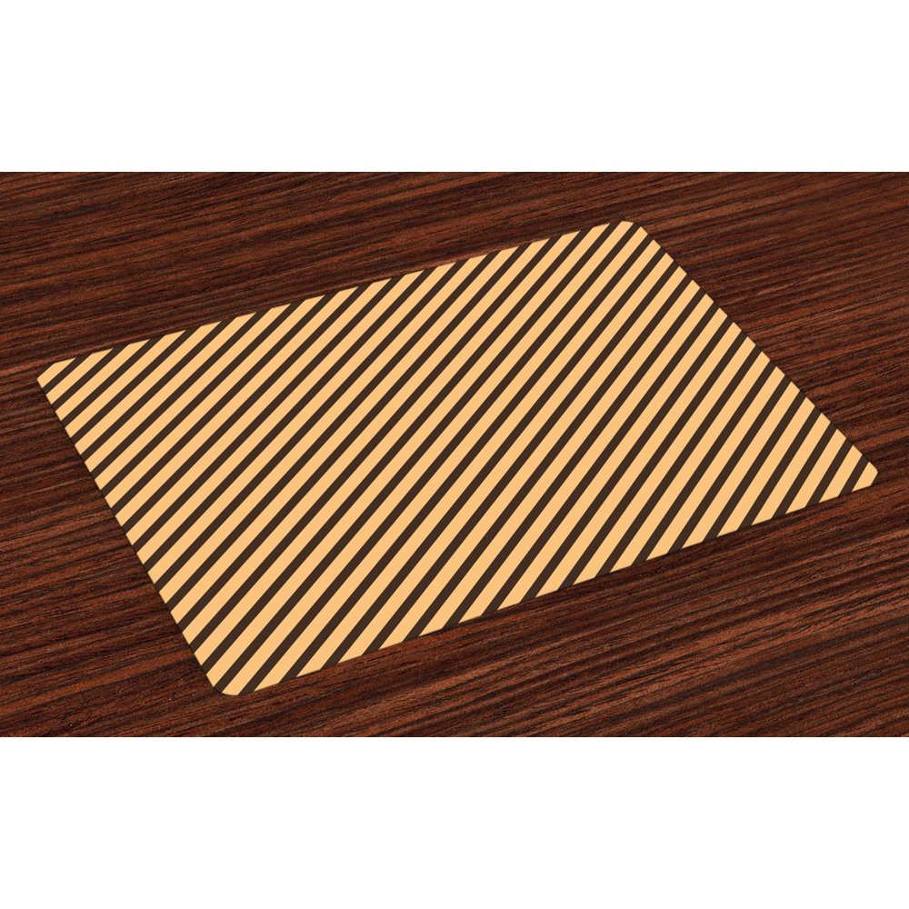 Vintage Placemats Set of 4 Brown Toned Diagonal Lines Stripes Modern