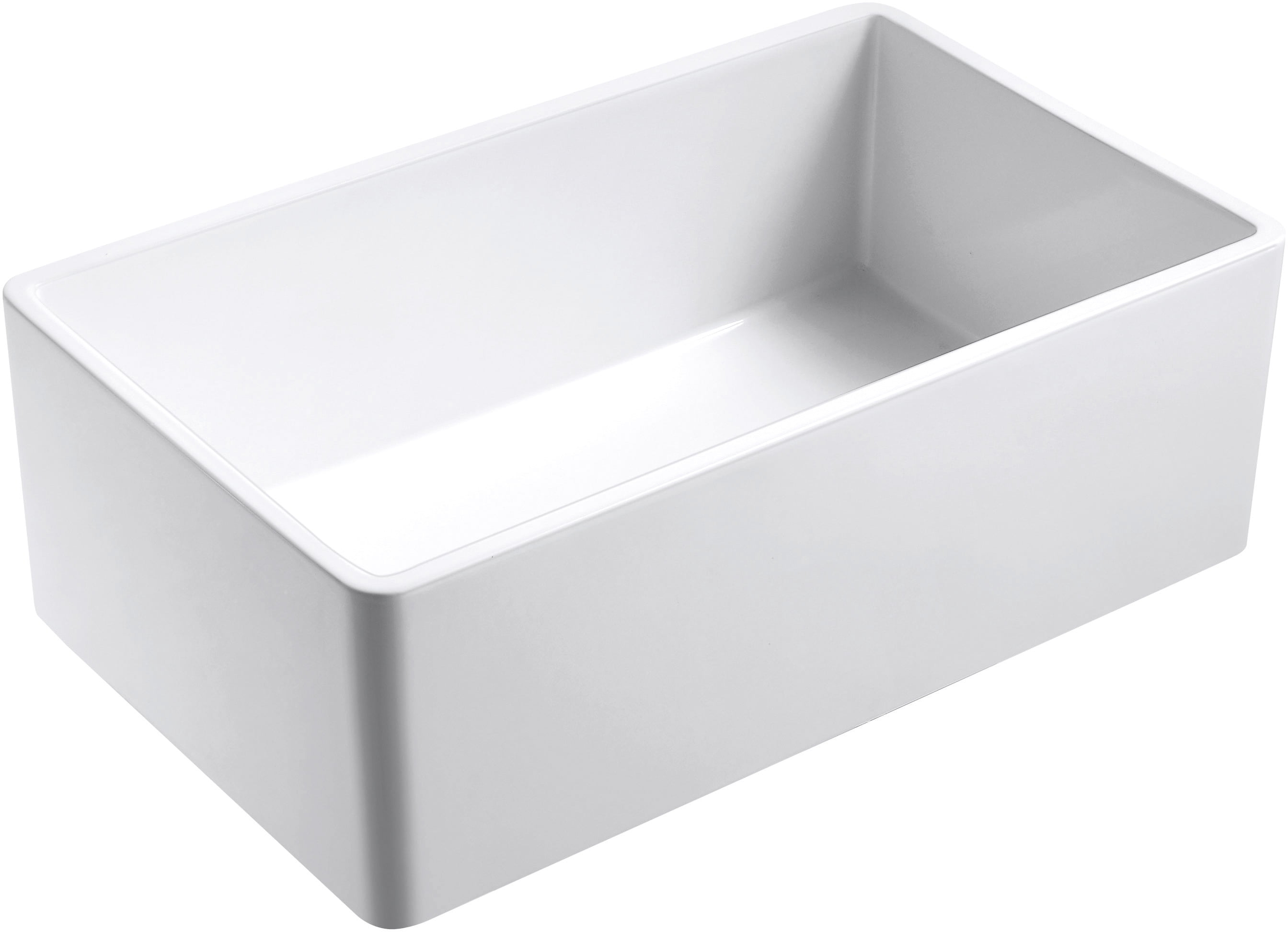 Sutton Place Farmhouse Fireclay 27" Kitchen Sink with Grid and Strainer in White