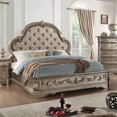 thumbnail image 1 of ACME Northville Faux Leather Tufted King Panel Bed, 1 of 2