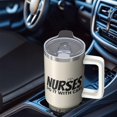 thumbnail image 4 of 40oz Nurse Themed Travel Tumbler, Stainless Steel Mug with Handle & Straw Lid, Keeps Drinks Ice Cold or piping Hot, Fantastic Nurse Appreciation Gift, 4 of 5